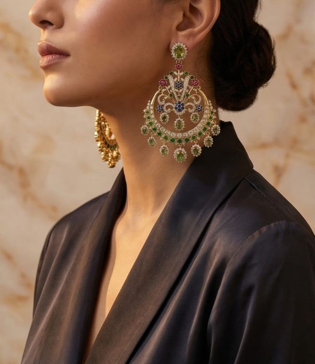 Handcrafted Royal Chandbali Earrings