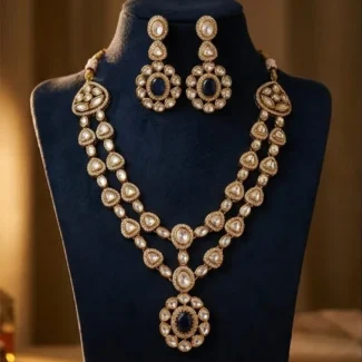 Dull Purple Tiyani Necklace Set
