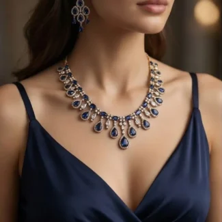 The AD Necklace Set in blue