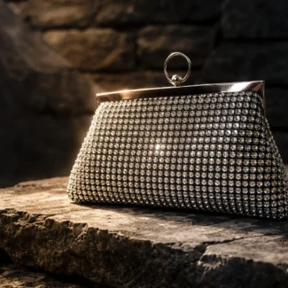 Premium Clutch With Crossbody Chain