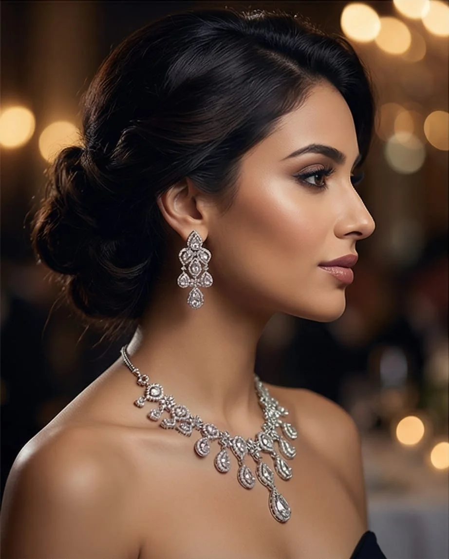 jahan jewels 1 (1) AD Necklace set